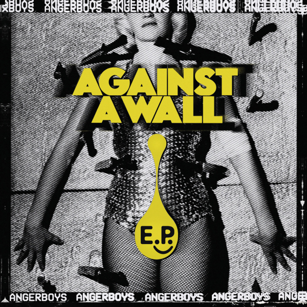 against a wall